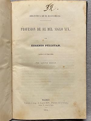 PROFESION DE FE DEL SIGLO XIX.