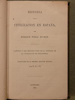 HISTORIA DE LA CIVILIZACIÓN EN ESPAÑA.