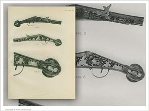 Seller image for [European Hand Firearms of the Sixteenth, Seventeenth & Eighteenth Century:] "Very Fine Example of a XVIth Century Wheel-Lock Pistol." [ORIGINAL COLLOTYPE PRINT]. for sale by Librarium of The Hague