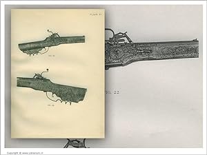 Seller image for [European Hand Firearms of the Sixteenth, Seventeenth & Eighteenth Century:] "Wheel-Lock Gun, Stock Overlaid with Ivory." [ORIGINAL COLLOTYPE PRINT]. for sale by Librarium of The Hague