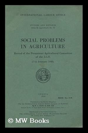 Image du vendeur pour Social Problems in Agriculture mis en vente par MW Books Ltd.