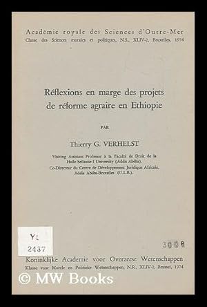 Image du vendeur pour Reflexions En Marge Des Projets De Reforme Agraire En Ethiopie, Par Thierry G. Verhelst mis en vente par MW Books Ltd.