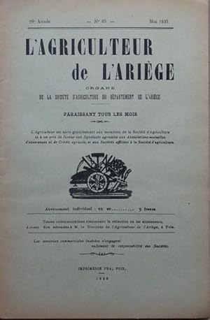 l'Agriculteur de l'Ariège organe de la Société d'Agriculture du Département de l'Ariège N°69