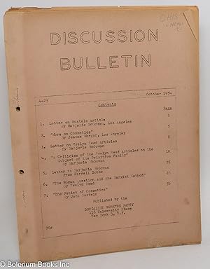 Discussion bulletin, A-23, October, 1954