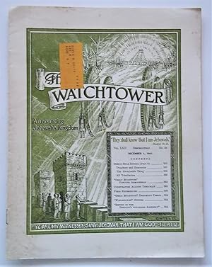 Image du vendeur pour The Watchtower: Announcing Jehovah's Kingdom (Vol. LXII No. 23 December 1, 1941) mis en vente par Bloomsbury Books