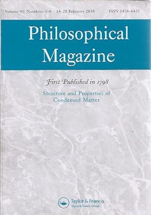 Seller image for Philosophical Magazine__Vol. 90 N. 5-6 for sale by San Francisco Book Company