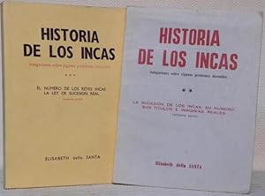 Imagen del vendedor de Historia de los Incas. Indagaciones sobre algunos problemas discutidos (Volumen I).Volumen II: La sucesin de los Incas, su nmero, sus ttulos e inignias reales. La ley de sucesin real. 2 volumenes. a la venta por Bouquinerie du Varis