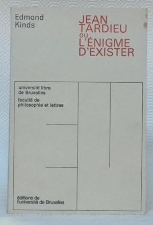 Bild des Verkufers fr Jean Tardieu ou l'nigme d'exister. zum Verkauf von Bouquinerie du Varis