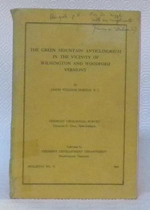 Bild des Verkufers fr The Green Mountain Anticlinorium in the Vicinity of Wilmington and Woodford Vermont. Vermont geological survey, Charles G.Doll. zum Verkauf von Bouquinerie du Varis