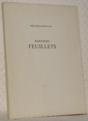 Imagen del vendedor de Derniers feuillets. a la venta por Bouquinerie du Varis