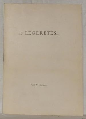 Bild des Verkufers fr 13 lgrets. zum Verkauf von Bouquinerie du Varis