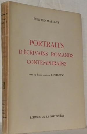 Image du vendeur pour Portraits d'crivains romands contemporains. Illustrations de Petrovic. mis en vente par Bouquinerie du Varis