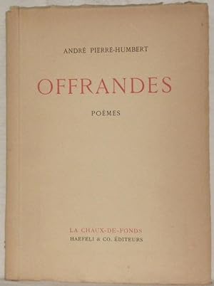 Seller image for Offrandes. Pomes. for sale by Bouquinerie du Varis