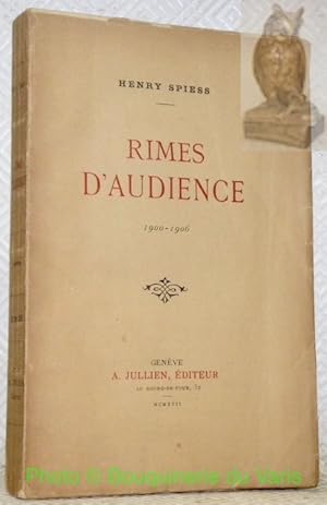 Seller image for Rimes d'audience. 1900-1906. for sale by Bouquinerie du Varis