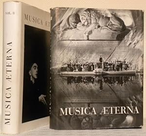 Bild des Verkufers fr MUSICA AETERNA. La vie et la production musicales de tous les temps et de tous les peuples, en tenant compte particulirement de la Suisse, de la Belgique, de la France et de la musique de nos jours. 2 volumes. zum Verkauf von Bouquinerie du Varis