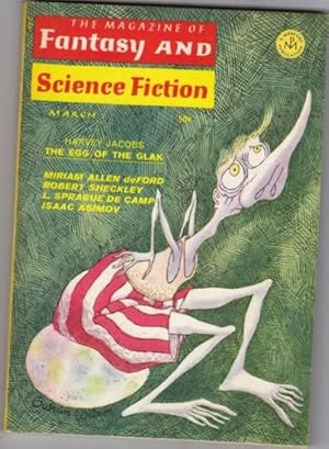 Imagen del vendedor de The Magazine of Fantasy and Science Fiction March 1968 - Whose Short Happy Life?, The Ajeri Diary, The Shapes, The Egg of the Glak, Budget Planet, That High-up Blue Day That Saw the Back Sky-train Come Spining, The Seventh Planet, ++ a la venta por Nessa Books