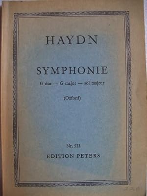 Haydn, Symphonie G dur - G major - sol majeur Edition Peters Nr. 533