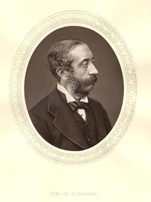 Seller image for The Earl Of Carnarvon.Original 1880 Photographic Portrait .President of the Society of Antiquities. for sale by John  L. Capes (Books) Established 1969