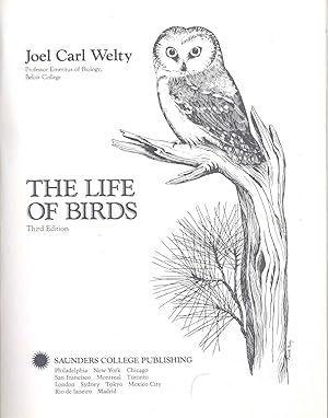 Seller image for The life of birds. [Birds as flying machines; Kinds of birds; Skin, scales, feathers & colors; Bones & muscles; Brain, nerves & sense organs; Food, digestion & feeding habits; Blood, air & heat; Excretion, reproduction & photoperiodism; Behavior; So for sale by Joseph Valles - Books