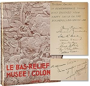 Bild des Verkufers fr Le Bas-Relief du musee des colonies (First Edition, inscribed by Janniot and the principal architects and designers of Rockefeller Center) zum Verkauf von Royal Books, Inc., ABAA