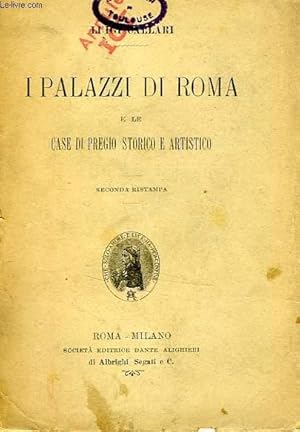 Bild des Verkufers fr I PALAZZI DI ROMA, E LE CASE DI PREGIO STORICO E ARTISTICO zum Verkauf von Le-Livre