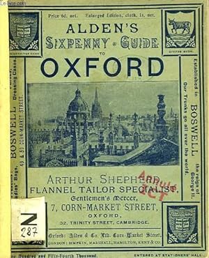 Bild des Verkufers fr ALDEN'S OXFORD GUIDE zum Verkauf von Le-Livre