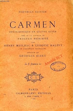 Bild des Verkufers fr CARMEN, OPERA-COMIQUE EN 4 ACTES zum Verkauf von Le-Livre