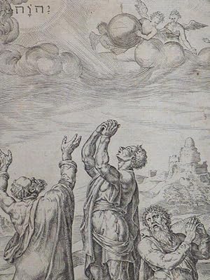 Et dimitte nobis debita nostra sicut et nos dimitimus debitoribus nostris. (Matt. 6.12.). Gravure...