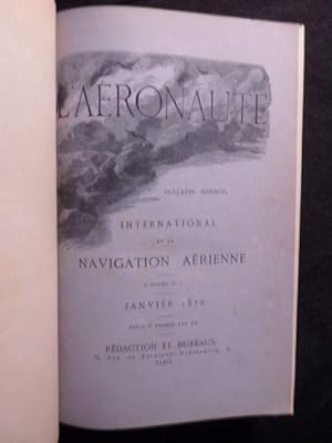 L'Aéronaute. Bulletin mensuel illustré de la navigation aérienne. N°1 de la 11ème année au N°12 d...