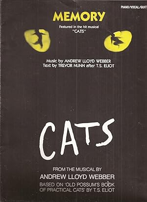 Bild des Verkufers fr Memory (from the musical Cats) (sheet music) zum Verkauf von Auldfarran Books, IOBA