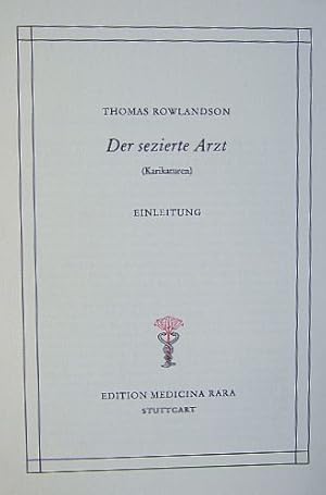 Seller image for Der sezierte Arzt (Karikaturen) - Einleitung. Einfhrungsheft zum Faksimilenachdruck von Rowlandson, 'Der sezierte Arzt' for sale by Antiquariat Blschke