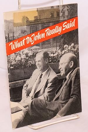 What Dr. John really said; press conference in Berlin, August 11th 1954