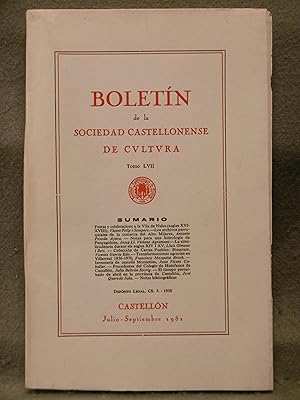 BOLETIN DE LA SOCIEDAD CASTELLONENSE DE CULTURA T. LVII, CUADERNO III.