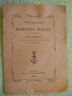 Seller image for REGLAMENTO DE LAS DELEGACIONES PROVINCIALES Y SUBDELEGACIONES LOCALES DE LA Junta Permanente de Fomento Naval for sale by Librera Maestro Gozalbo