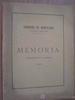 TRANVÍAS DE BARCELONA. MEMORIA.