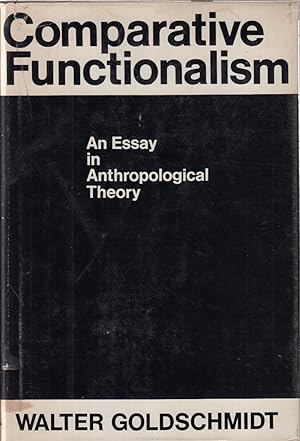 Bild des Verkufers fr Comparative Functionalism An Essay In Anthropological Theory zum Verkauf von Jonathan Grobe Books