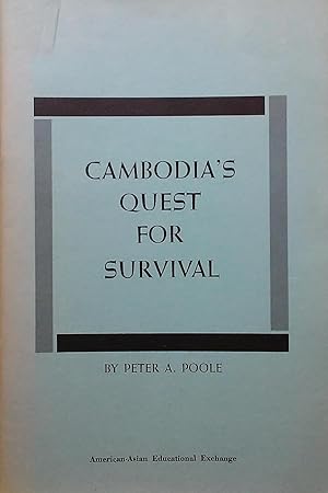 Image du vendeur pour Cambodia's Quest for Survival mis en vente par Stephen Peterson, Bookseller