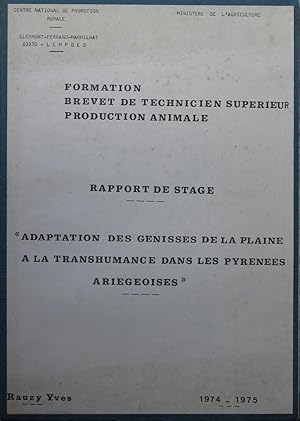 Adaptation des génisses de la plaine à la transhumance dans les Pyrénées Ariégeoises