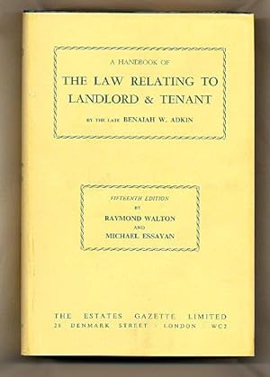 Immagine del venditore per The Law Relating to Landlord and Tenant venduto da Little Stour Books PBFA Member