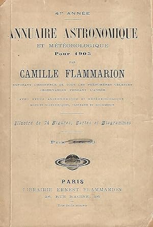 Imagen del vendedor de Annuaire astronomique et mtorologique pour 1905 a la venta por LES TEMPS MODERNES
