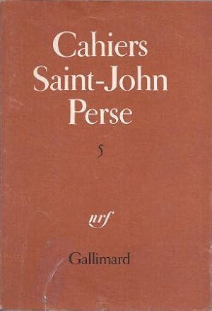 Seller image for Cahiers Saint-John Perse, numro 5 for sale by LES TEMPS MODERNES