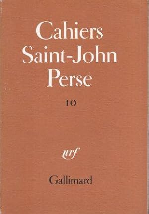 Bild des Verkufers fr Cahiers Saint-John Perse numro 10, Correspondance Saint-John Perse, Jean Paulhan (1925-1966) zum Verkauf von LES TEMPS MODERNES