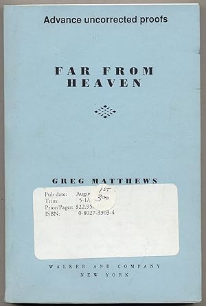 Bild des Verkufers fr Far From Heaven zum Verkauf von Between the Covers-Rare Books, Inc. ABAA