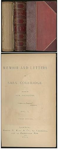 Bild des Verkufers fr Memoir and Letters of Sara Coleridge zum Verkauf von Between the Covers-Rare Books, Inc. ABAA