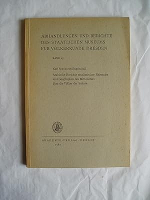 Image du vendeur pour Arabische Berichte muslimischer Reisender und Geographen des Mittelalters uber die Volker der Sahara mis en vente par Expatriate Bookshop of Denmark