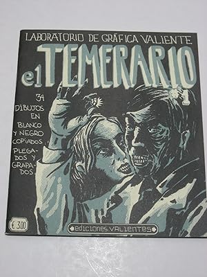 EL TEMERARIO # 1. 34 DIBUJOS EN BLANCO Y NEGRO COPIADOS PLEGADOS Y GRAPADOS COMO UNA ENCICLOPEDIA...