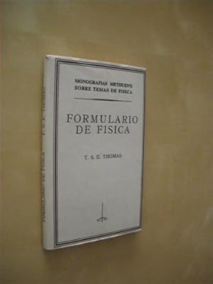 Image du vendeur pour FORMULARIO DE FSICA mis en vente par LIBRERIA TORMOS