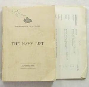 Bild des Verk�ufers f�r The Navy List September 1972 zum Verkauf von Adelaide Booksellers