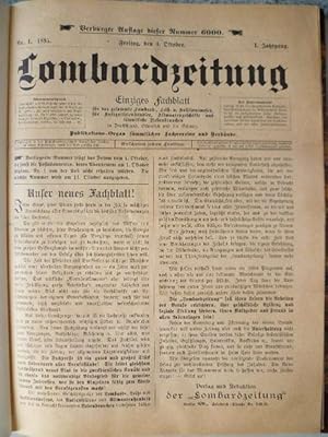 Lombardzeitung. Einziges Fachblatt für das gesamte Lombard-, Leih- und Auktionswesen, für Antiqui...
