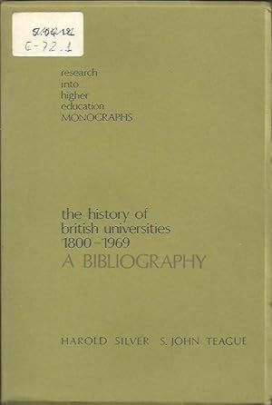 Seller image for THE HISTORY OF BRITISH UNIVERSITIES 1800-1969. A BIBLIOGRAPHY. for sale by Librera Javier Fernndez